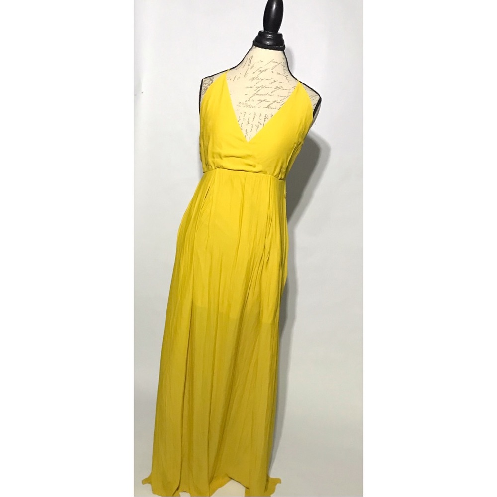Long yellow maxi dress